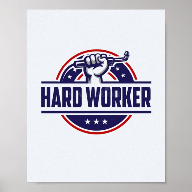 Ästhetisches Wandkunstposter | hart arbeiten oder  Poster (Vorne)