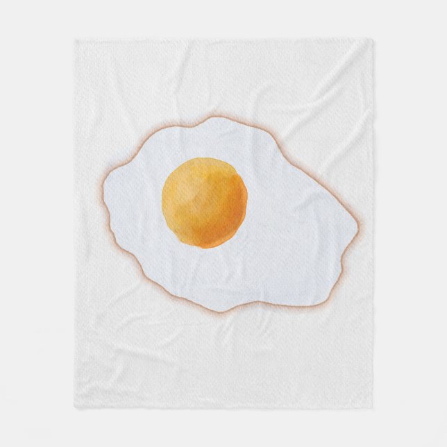 Ästhetisches Wasserfarben-Spiegel-Ei Minimalist  Fleecedecke (Vorderseite)