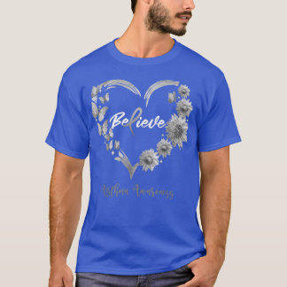 Asthma Awareness Heart Butterfly Sonnenblume  T-Shirt