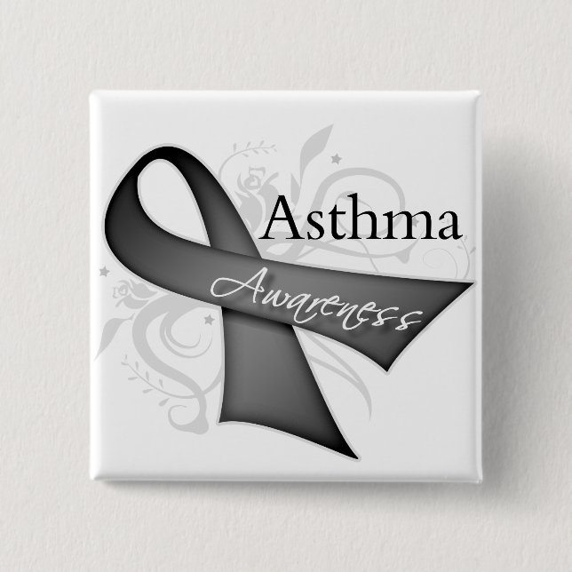 Asthma-Bewusstseins-Band Button (Vorderseite)