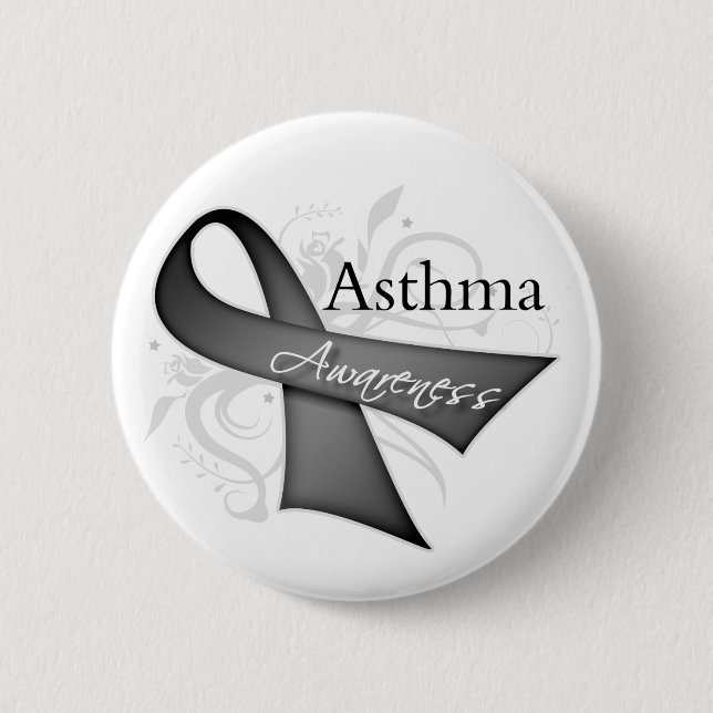 Asthma-Bewusstseins-Band Button (Vorderseite)