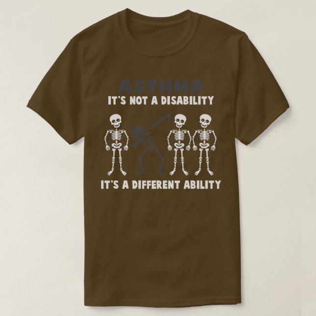 Asthma ist sich dessen nicht einer Behinderung bew T-Shirt (Design vorne)