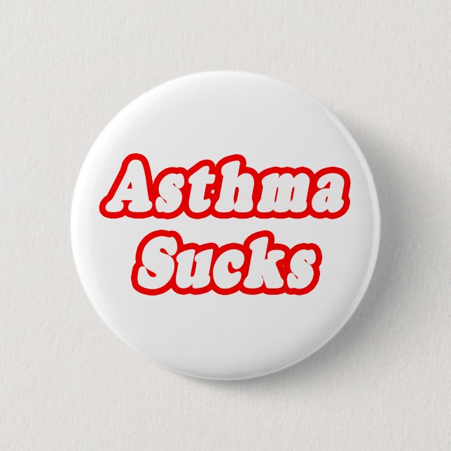Asthma Ist zum Kotzen Button (Vorderseite)