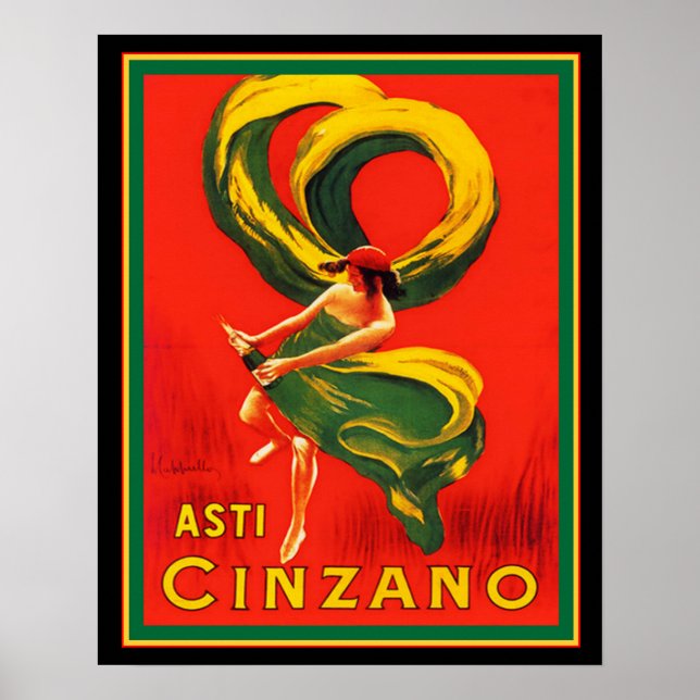 Asti Cinzano von Cappiello 16 x 20 Poster (Vorne)