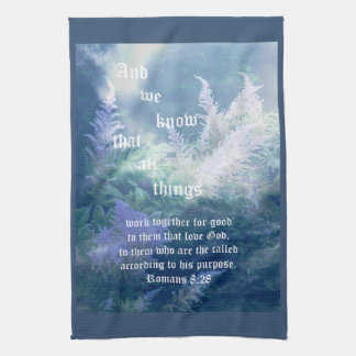 Astilbe Blue Mist Romans 8:28 Geschirrtuch