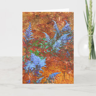 Astilbe Dusty Blue an Bord Dankeskarte