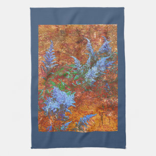 Astilbe Dusty Blue an Bord Geschirrtuch