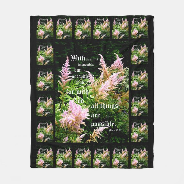 Astilbe mit Mark 10:27 Fleecedecke (Vorderseite)