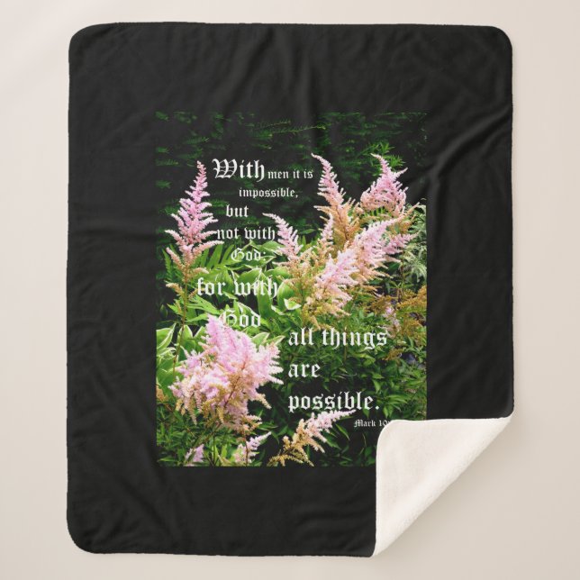Astilbe mit Mark 10:27 Sherpadecke (Vorderseite)