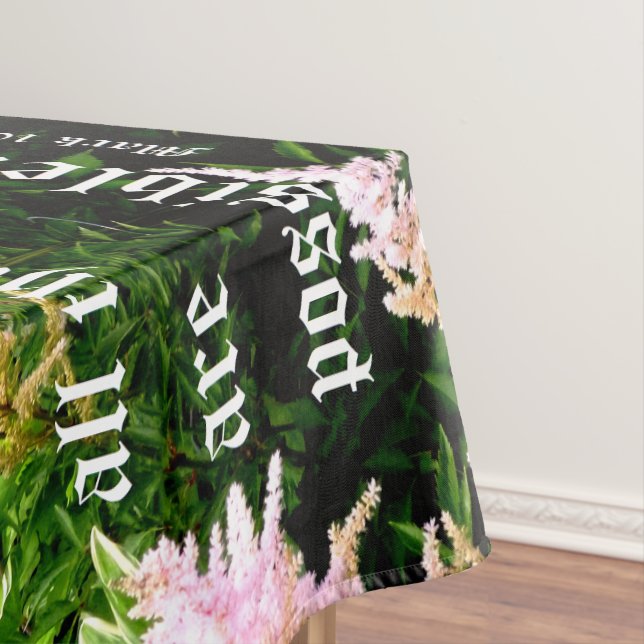 Astilbe mit Mark 10:27 Tischdecke (Beispiel)