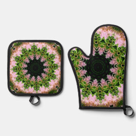 Astilbe Wreath Ofenhandschuh & Topflappen-Set