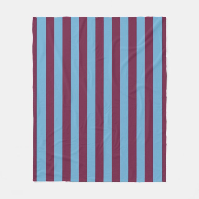 Aston Villa Stripes Fleecedecke (Vorderseite)