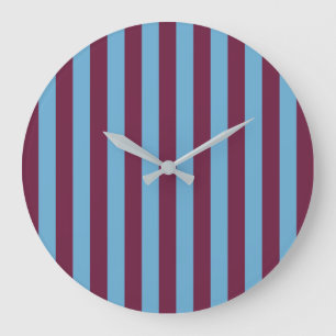 Aston Villa Stripes Große Wanduhr