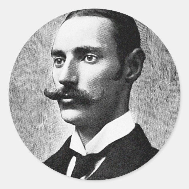 Astor IV ~ John Jacob Capitalist Inventar Runder Aufkleber (Vorderseite)