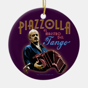 Astor Piazzolla Keramik Ornament