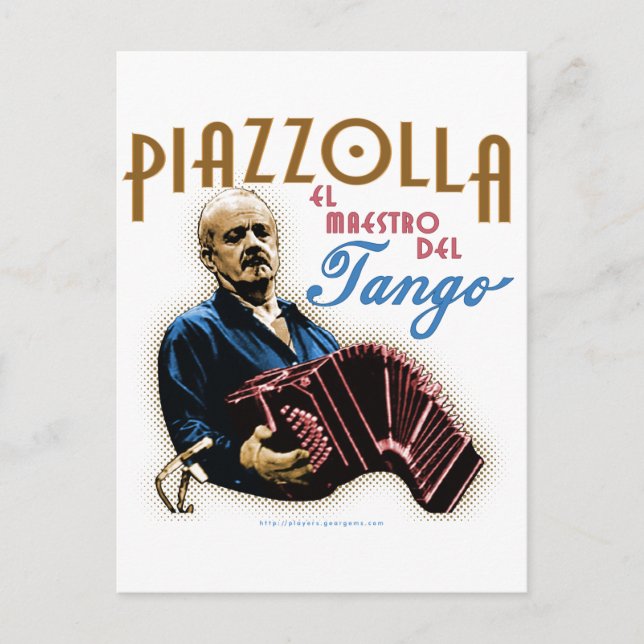 Astor Piazzolla Postkarte (Vorderseite)