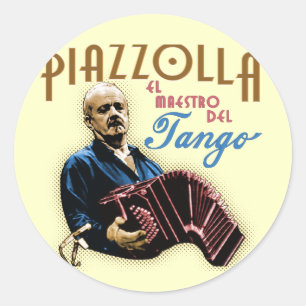 Astor Piazzolla Runder Aufkleber
