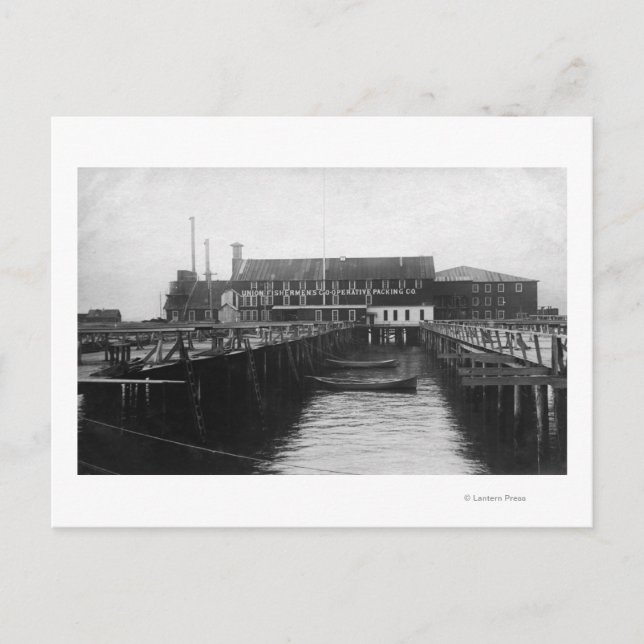 Astoria, Blick von Oregon auf Fisherman's Packing Postkarte (Vorderseite)