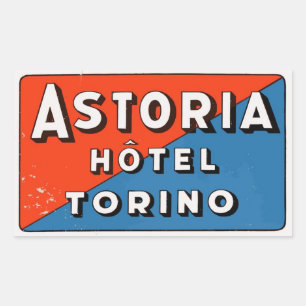 Astoria Hotel (Torino-Italy) Rechteckiger Aufkleber