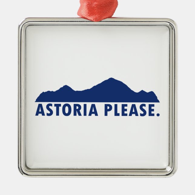 Astoria Oregon Bitte Ornament Aus Metall (Vorne)