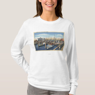 Astoria, Oregon - Fischereiflotte im Hafen T-Shirt