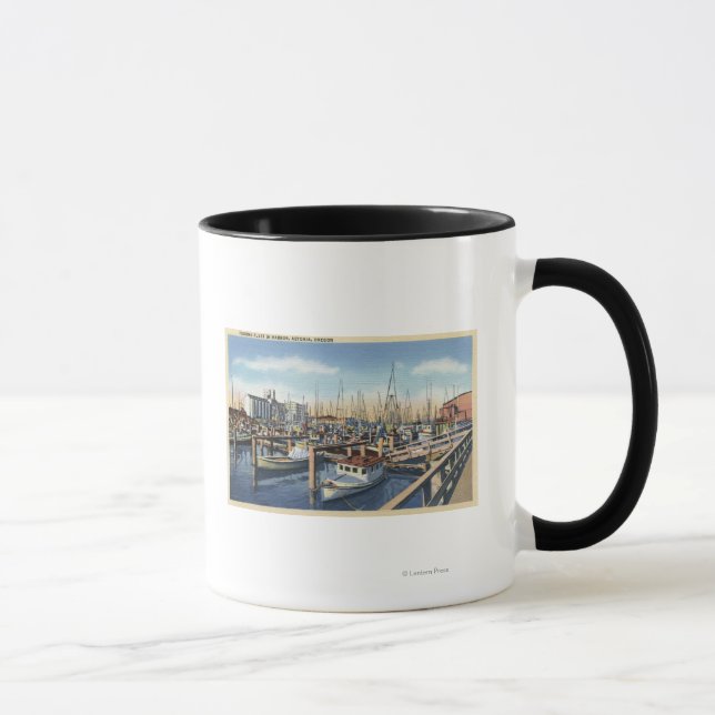 Astoria, Oregon - Fischereiflotte im Hafen Tasse (Rechts)