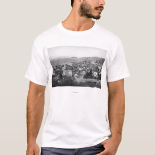 Astoria, Oregon-Geschäfts-Abschnitt und Ufergegen T-Shirt