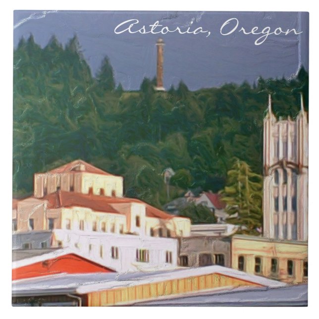 Astoria Oregon große (6" X 6") Keramik-Foto-Fliese Fliese (Vorderseite)