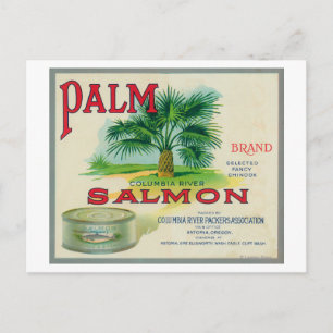 Astoria, Oregon - Palmlachs-Case-Label Postkarte