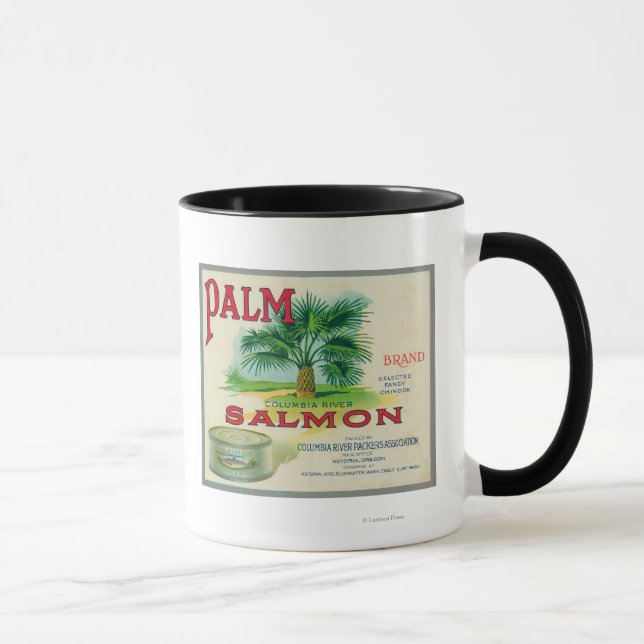 Astoria, Oregon - Palmlachs-Case-Label Tasse (Rechts)