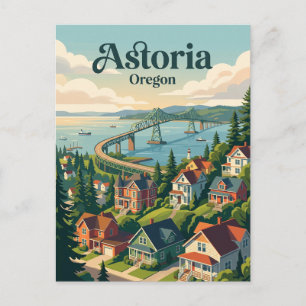 Astoria, Oregon Postkarte