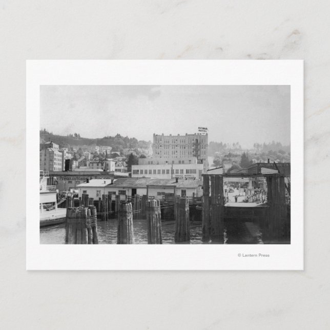 Astoria, Oregon Szene mit Fähre Slip Postkarte (Vorderseite)