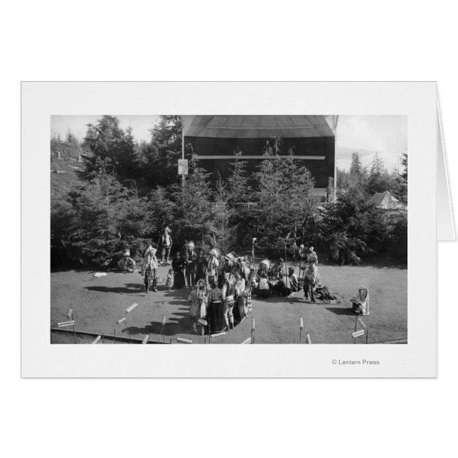 Astoria, Oregon, Tanz des Indischen Krieges im hun (Vorderseite (Horizontal))