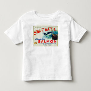 Astoria, Oregon - Thompsons schnelle Wasser-Lachse Kleinkind T-shirt