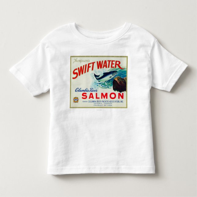 Astoria, Oregon - Thompsons schnelle Wasser-Lachse Kleinkind T-shirt (Vorderseite)