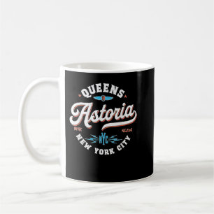Astoria Queens New York Retro-Grafik Kaffeetasse