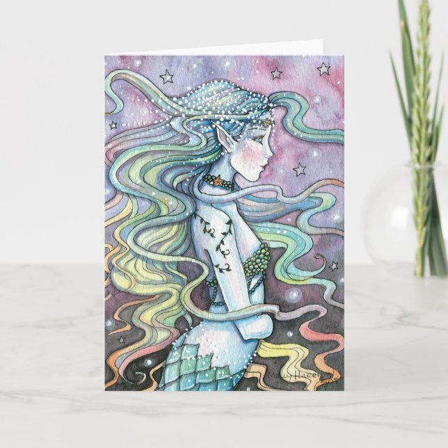 Astra Celestial Mermaid Art Card Notecard Karte (Vorderseite)