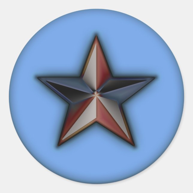 Astra Metallica Blue Runder Aufkleber (Vorderseite)