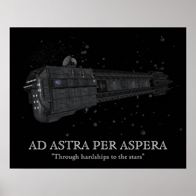 Astra per aspera motivierend Poster (Vorne)