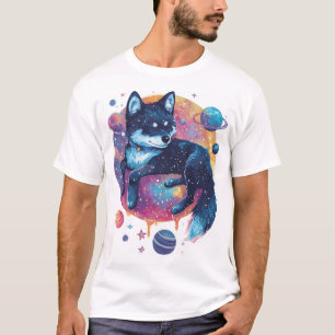 Astral Akita � Kosmischer Weltraumhund T-Shirt