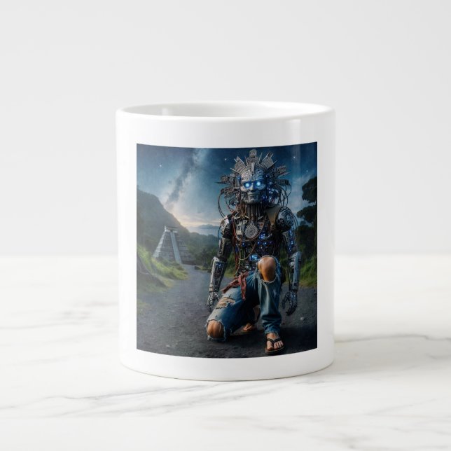 Astral Blue Jeans Warrior Jumbo-Tasse (Vorderseite)