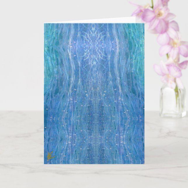 Astral Body Shimmers Blue Nature Meditation Karte (Orchidee)