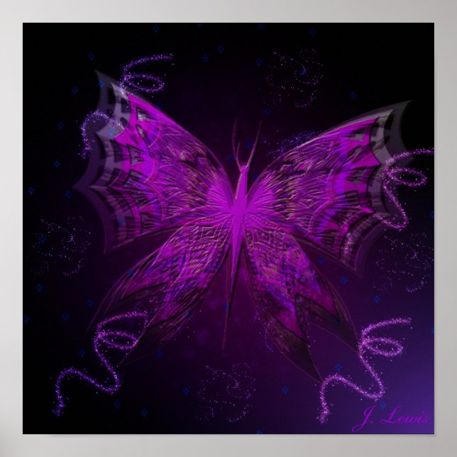 Astral Butterfly Poster (Vorne)