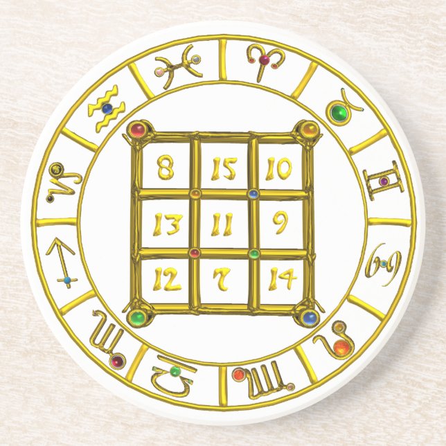 ASTRAL CODE / MAGIC SQUARE 33,weiß Untersetzer (Vorne)