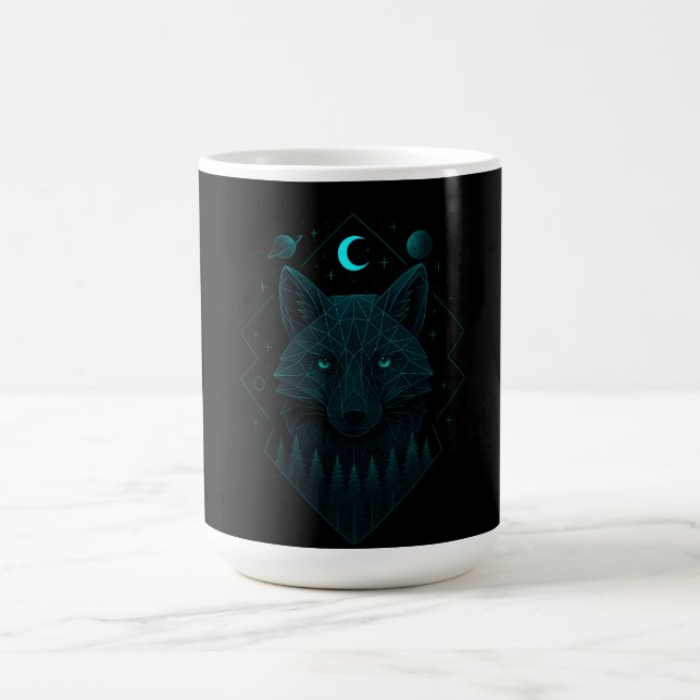 Astral Fox - Kosmisch cleverer Geist Kaffeetasse (Mittel)