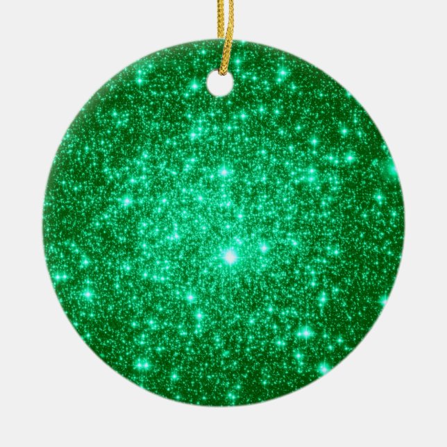 Astral Glitzer Grüne Weihnachtsschmuck (Vorne)