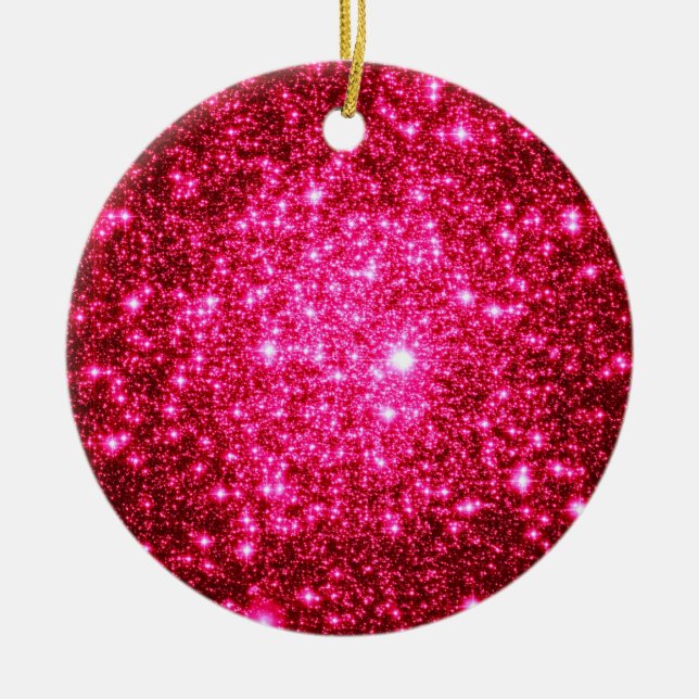 Astral Glitzer Heiß rosa Weihnachtsschmuck (Vorne)