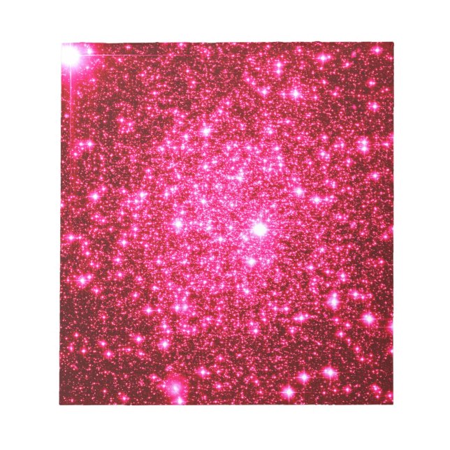 Astral-Glitzer Hot Pink Notizblock (Vorderseite)