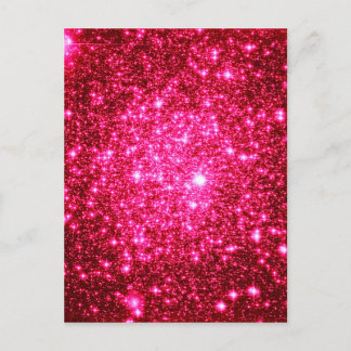 Astral-Glitzer Hot Pink Postkarte
