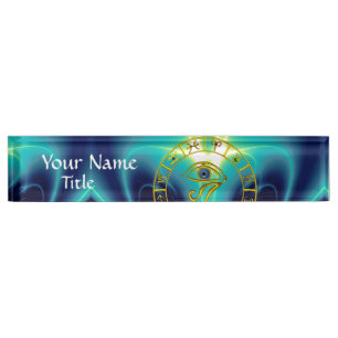 ASTRAL HORUS AUGE, BLAUE TALISMAN Astrologie Zodia Namensplakette